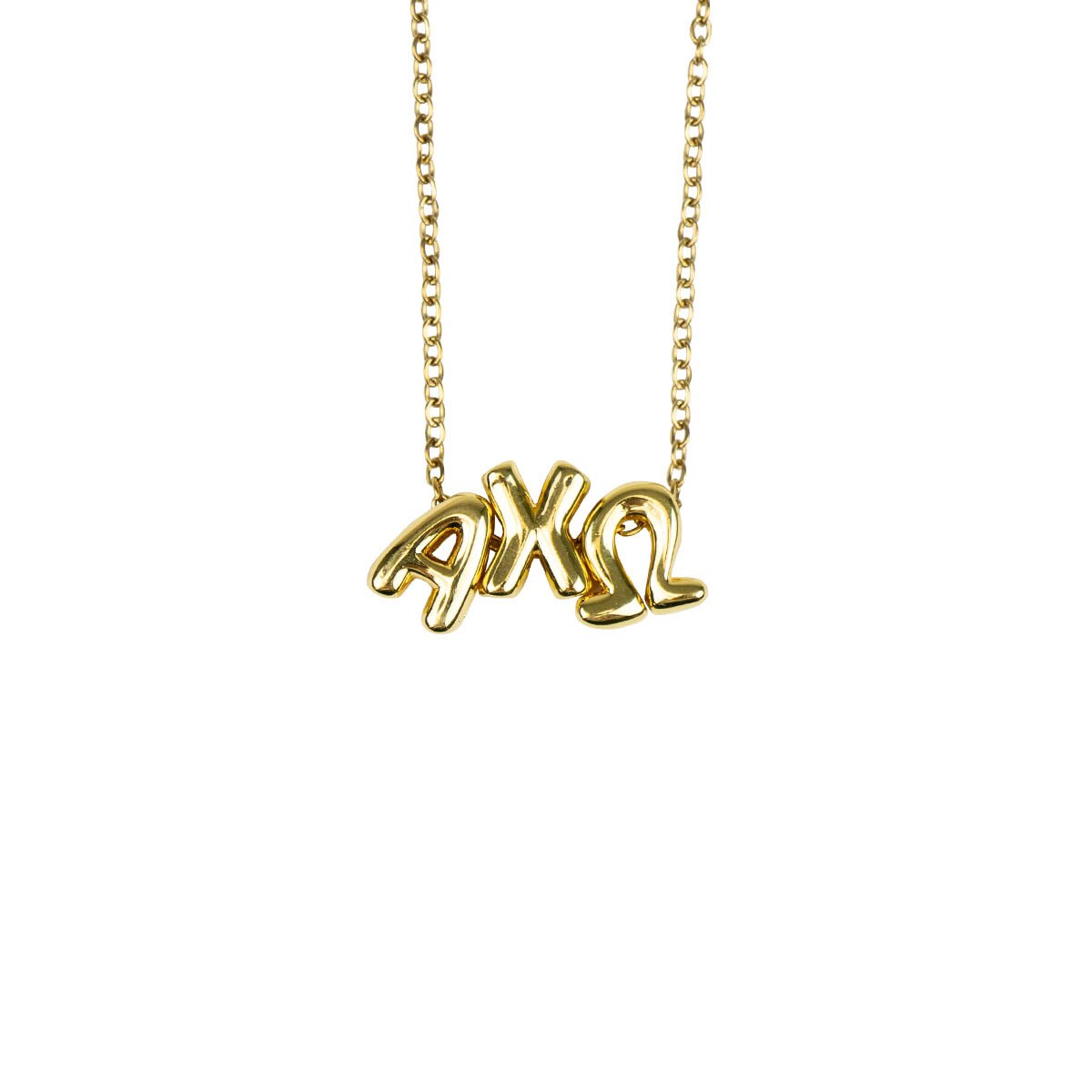 alpha chi omega sorority bubble necklace
